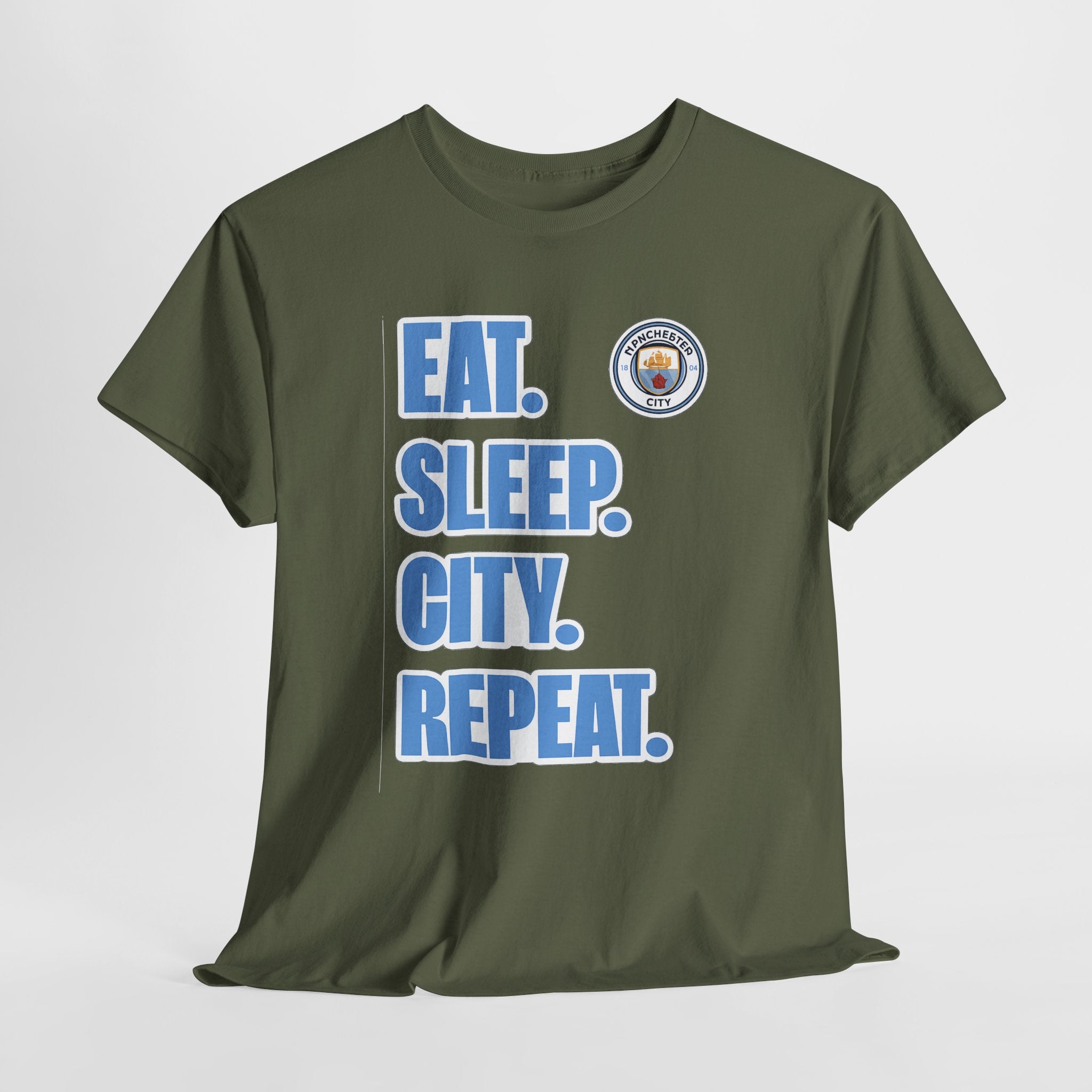 Eat. Sleep. City. Repeat. T‑Shirt — Manchester City Fan Tee