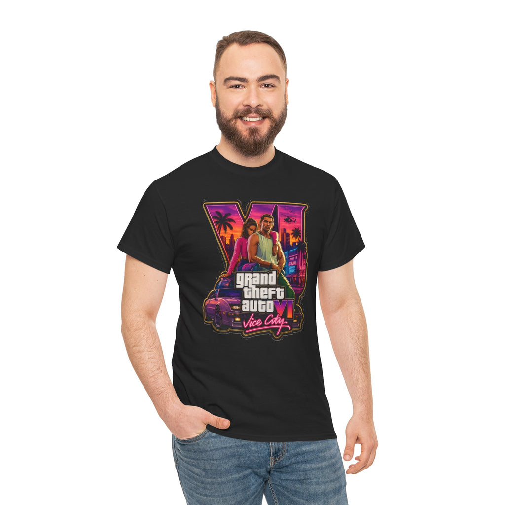 Grand Theft Auto Vice City Retro Logo Tee / Cotton T-Shirt