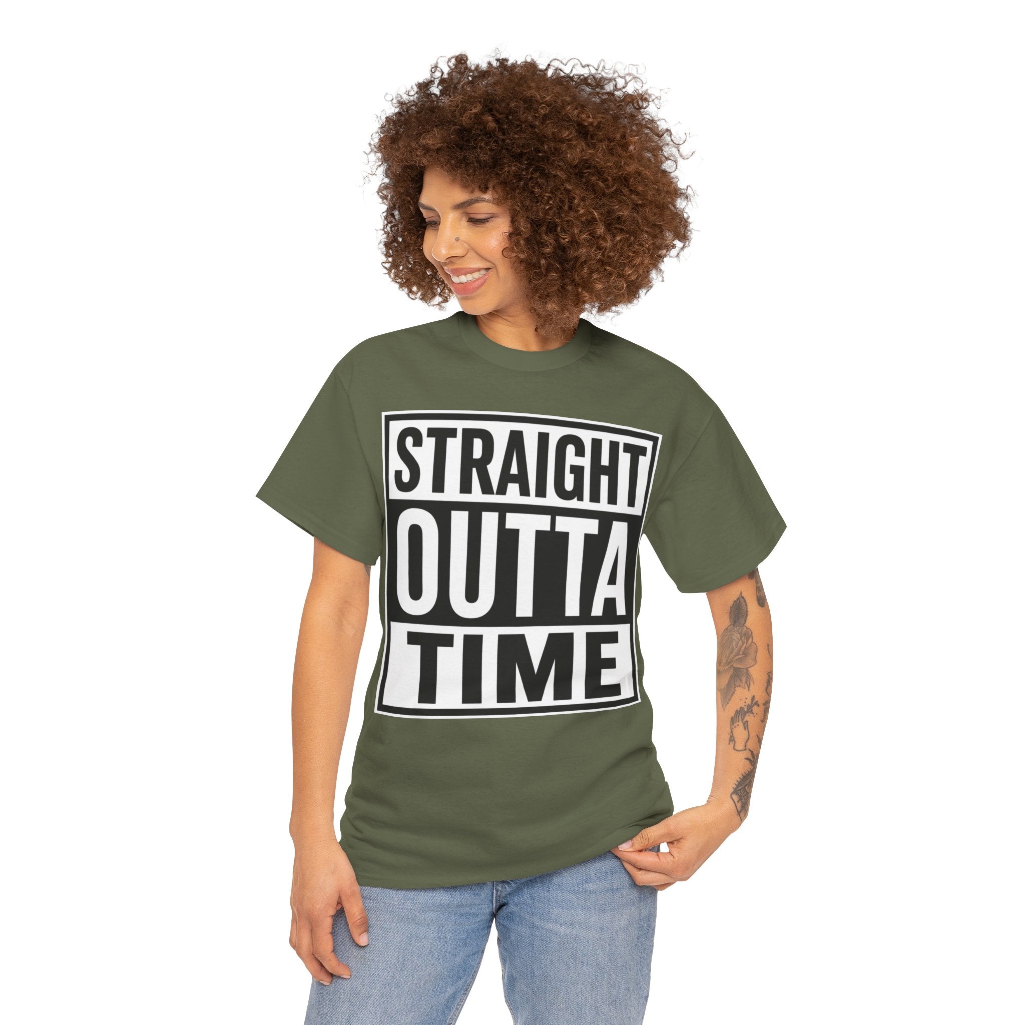 Straight Outta Time T-Shirt — Funny Retro Text Tee