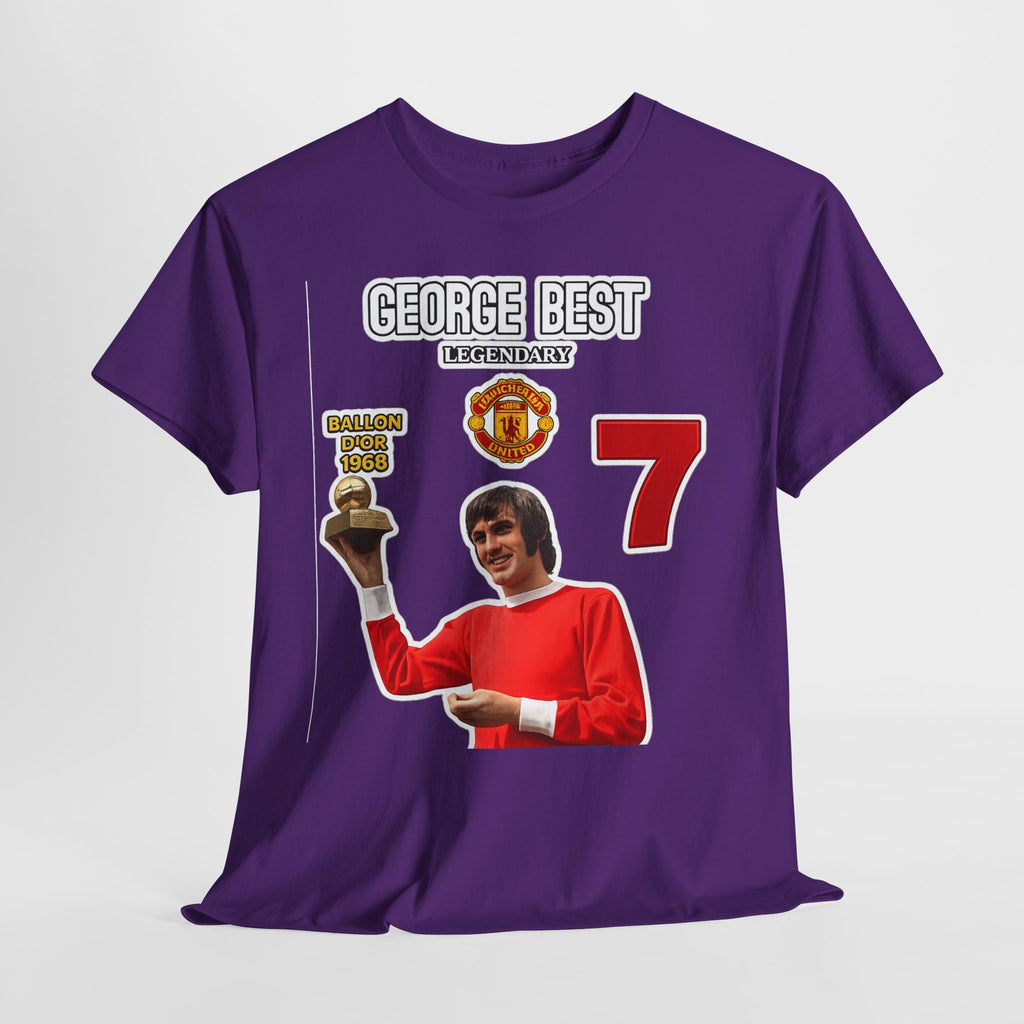 George Best Manchester United #7 Vintage Soccer T-Shirt – Ballon d'Or Tribute