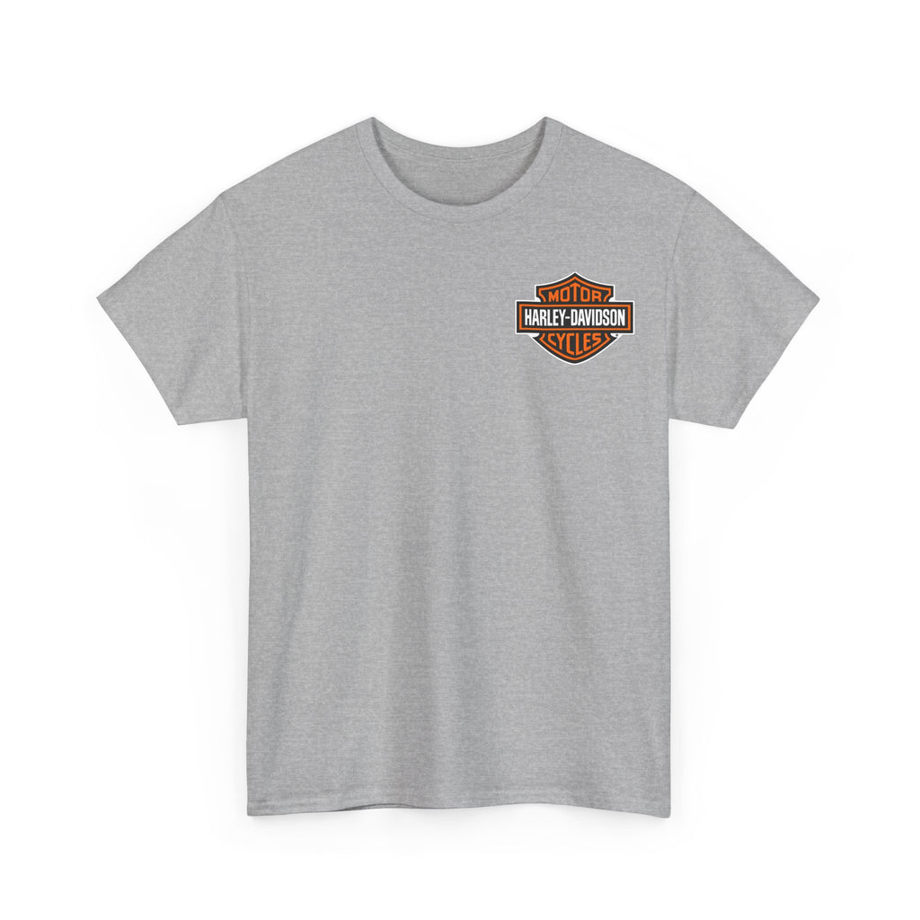 Harley-Style Flag Tee — American Motorcycle Logo T-Shirt