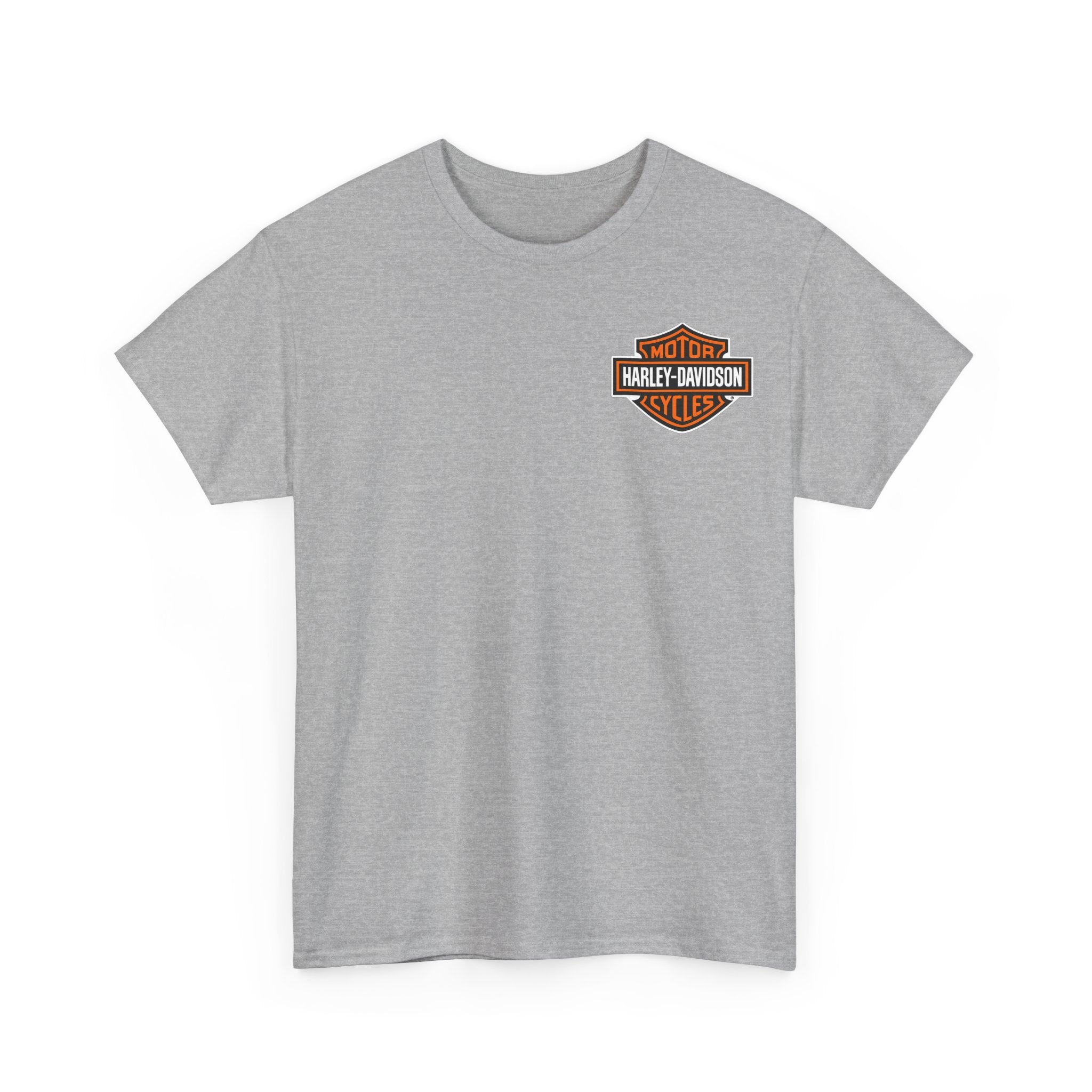 Harley-Style Flag Tee — American Motorcycle Logo T-Shirt