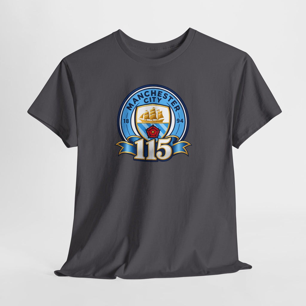 Manchester City 115th Crest Inspired Cotton T-Shirt