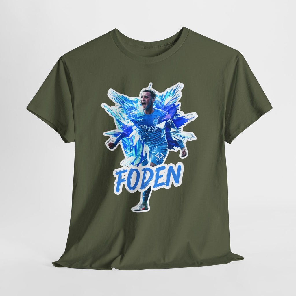 Phil Foden Manchester City Soccer T‑Shirt — Blue Graphic Football Fan Tee
