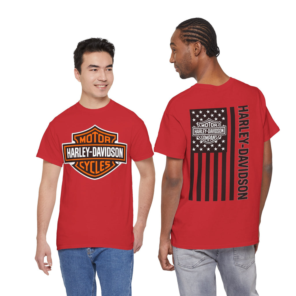 Harley-Davidson American Flag Tee — Vintage Motor Company Back Print
