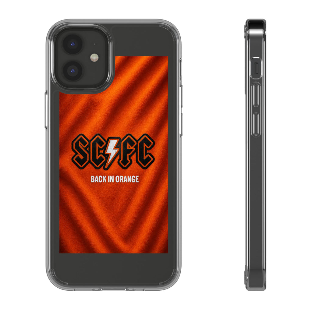 Salford CIty Inspired Phone Case — 'SCFC Back in Orange' Clear Protective Cover