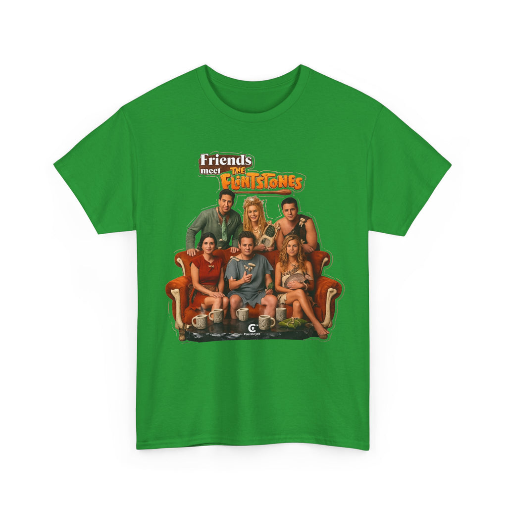 Friends meets the Flintstones TV Sitcom Cast Graphic Tee — 'Friends' Retro Couch Design