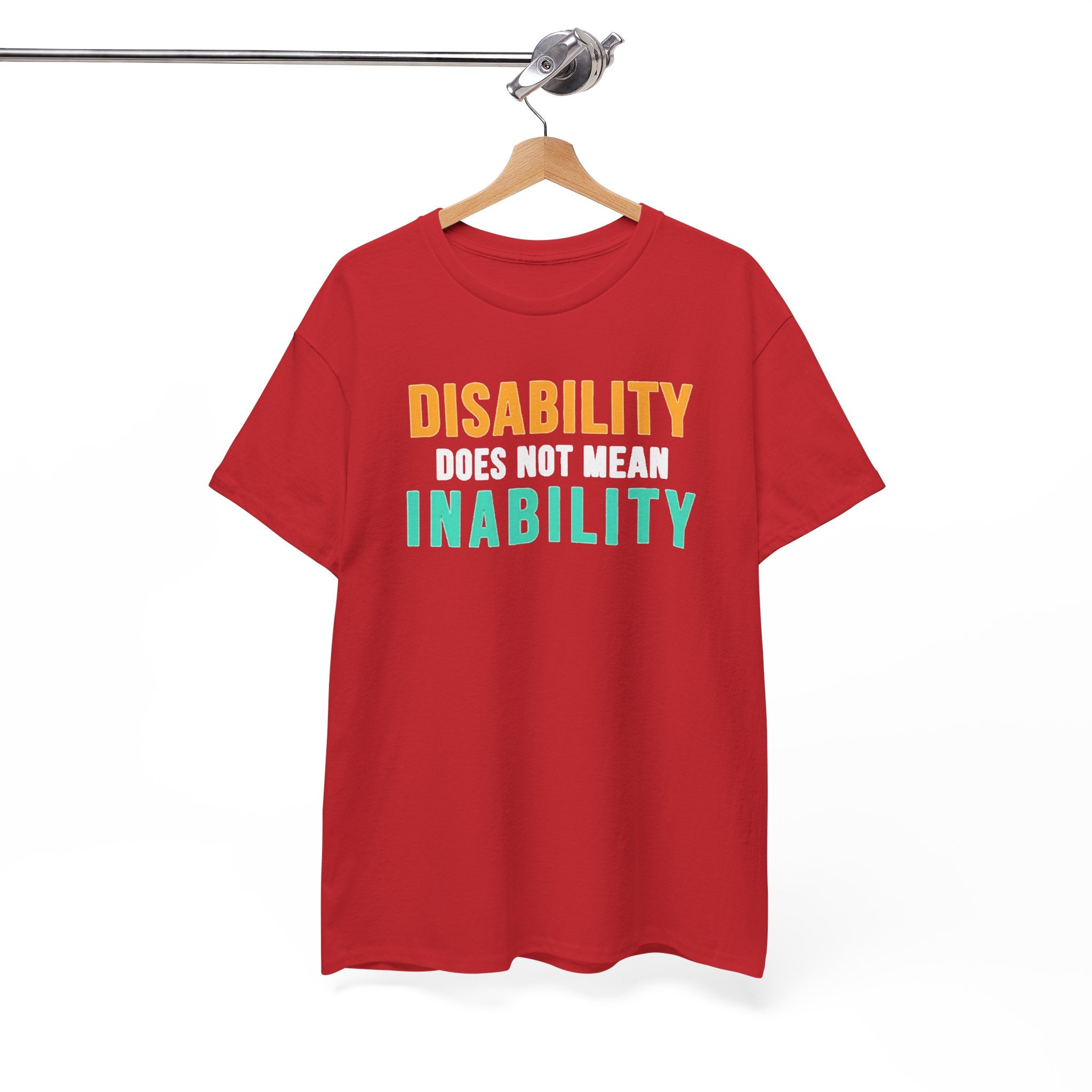 Disability Does Not Mean Inability T-Shirt — Inspirational Disability Awareness Tee