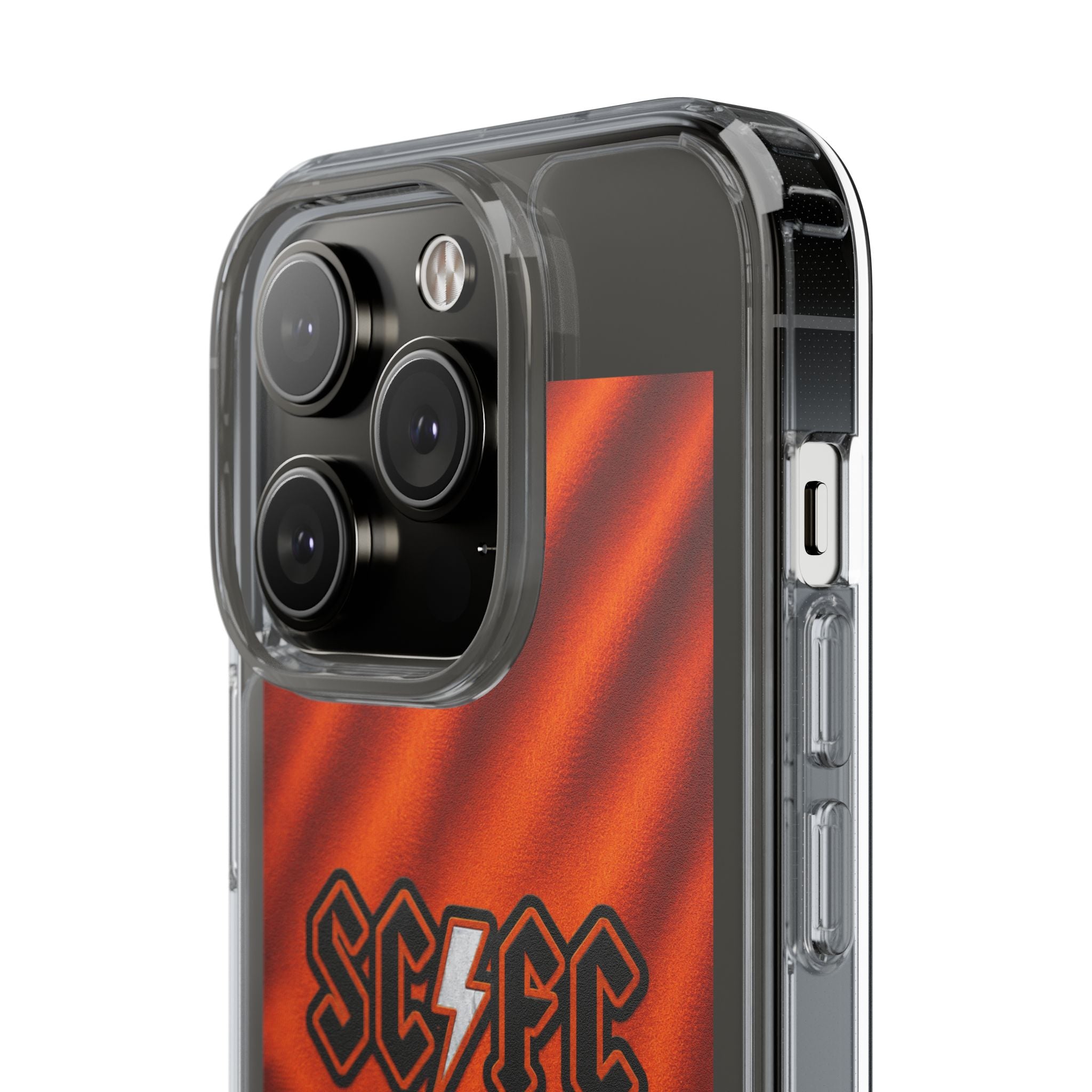 Salford CIty Inspired Phone Case — 'SCFC Back in Orange' Clear Protective Cover