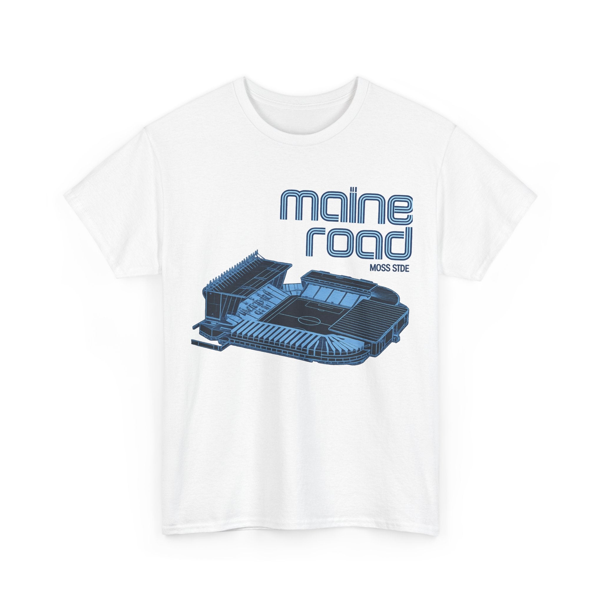 Maine Road Retro Stadium Tee — Vintage Football Arena Graphic Shirt