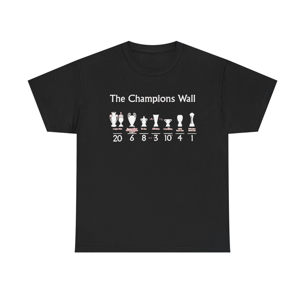 Liverpool The Champions Wall T-Shirt – Soccer/Football Trophy Timeline Tee