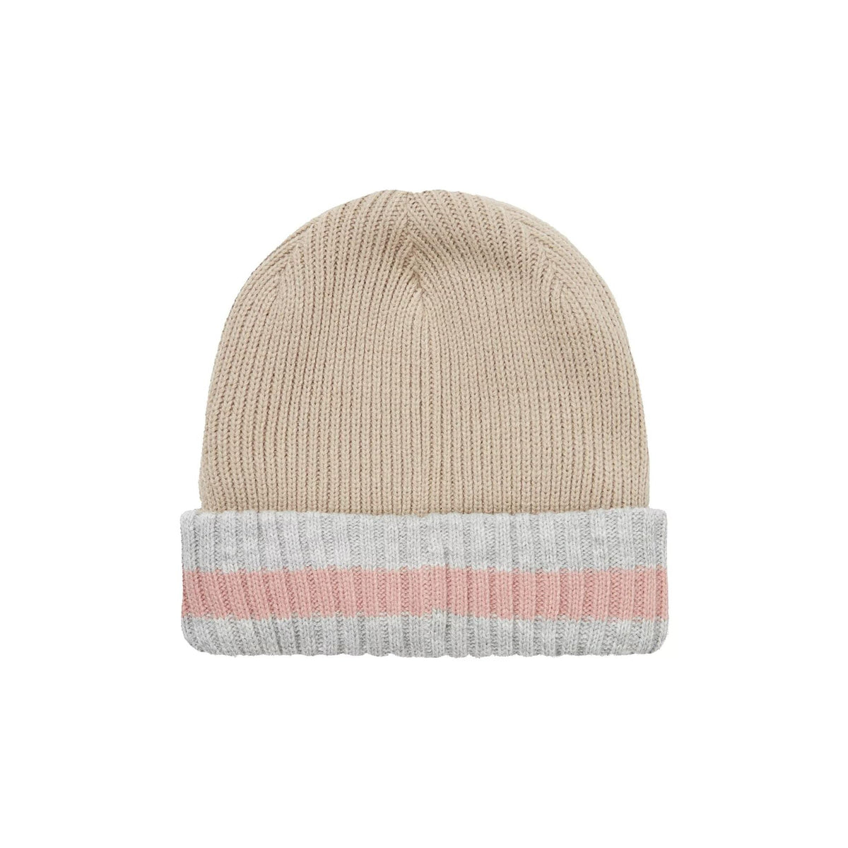 Mens & Ladies Waterproof Cold Weather Striped Roll Cuff Beanie Hat