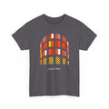 Hacienda Arch Graphic Cotton T-Shirt Tee — Retro Sunset Window Illustration