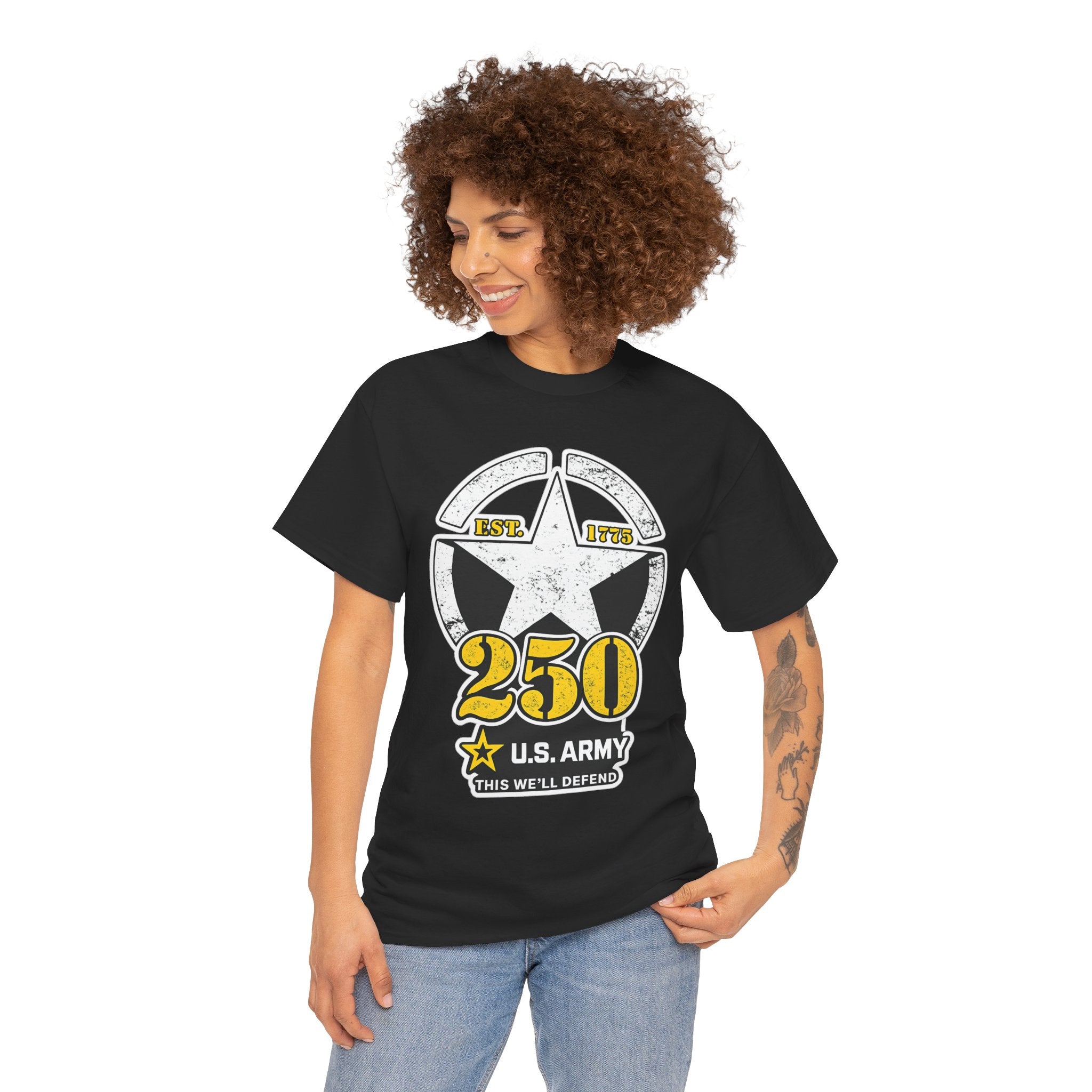 U.S. Army 250 Star Vintage T-Shirt – Military Pride Veteran Tee