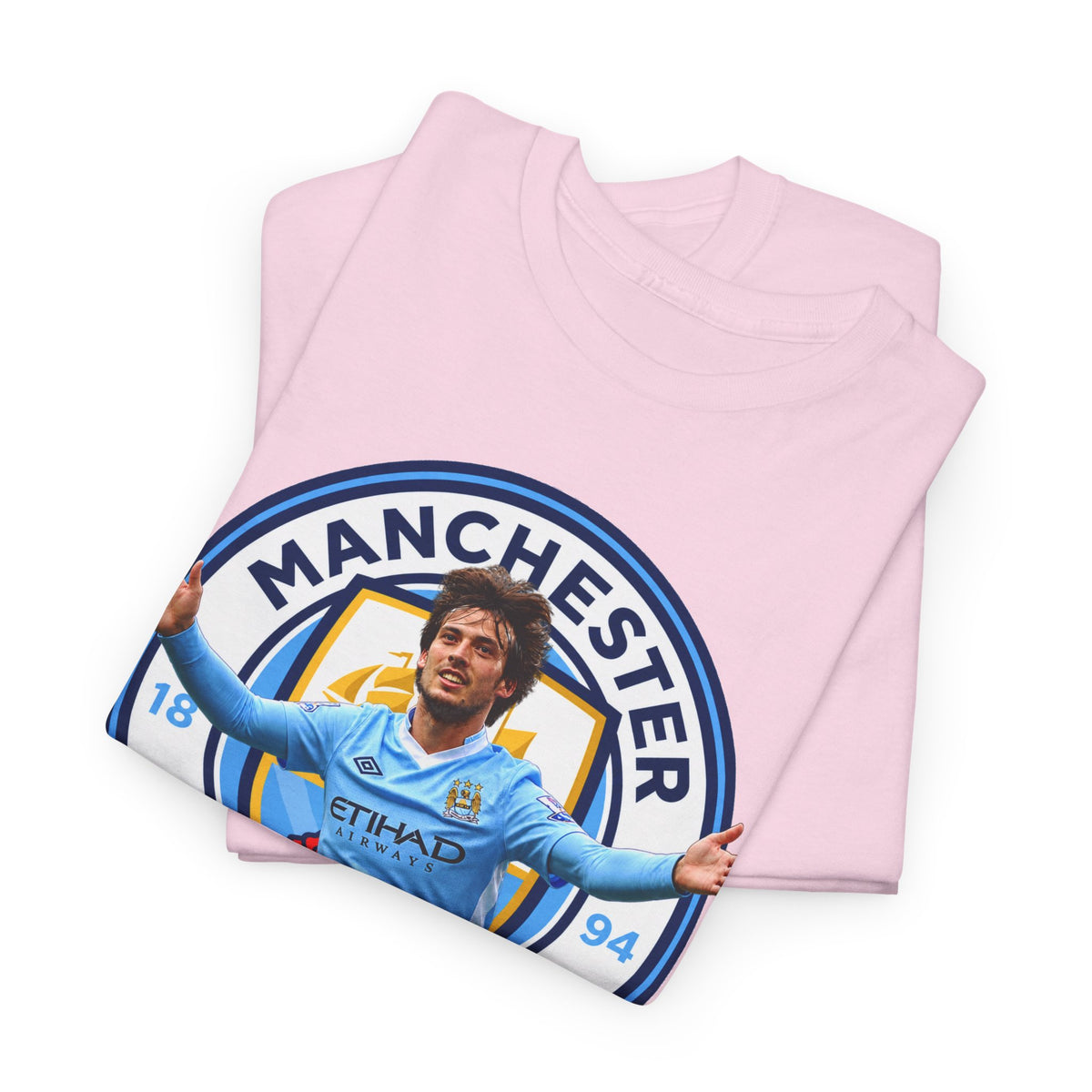 David Silva Manchester Legend Football Tee — Player Celebration Design
