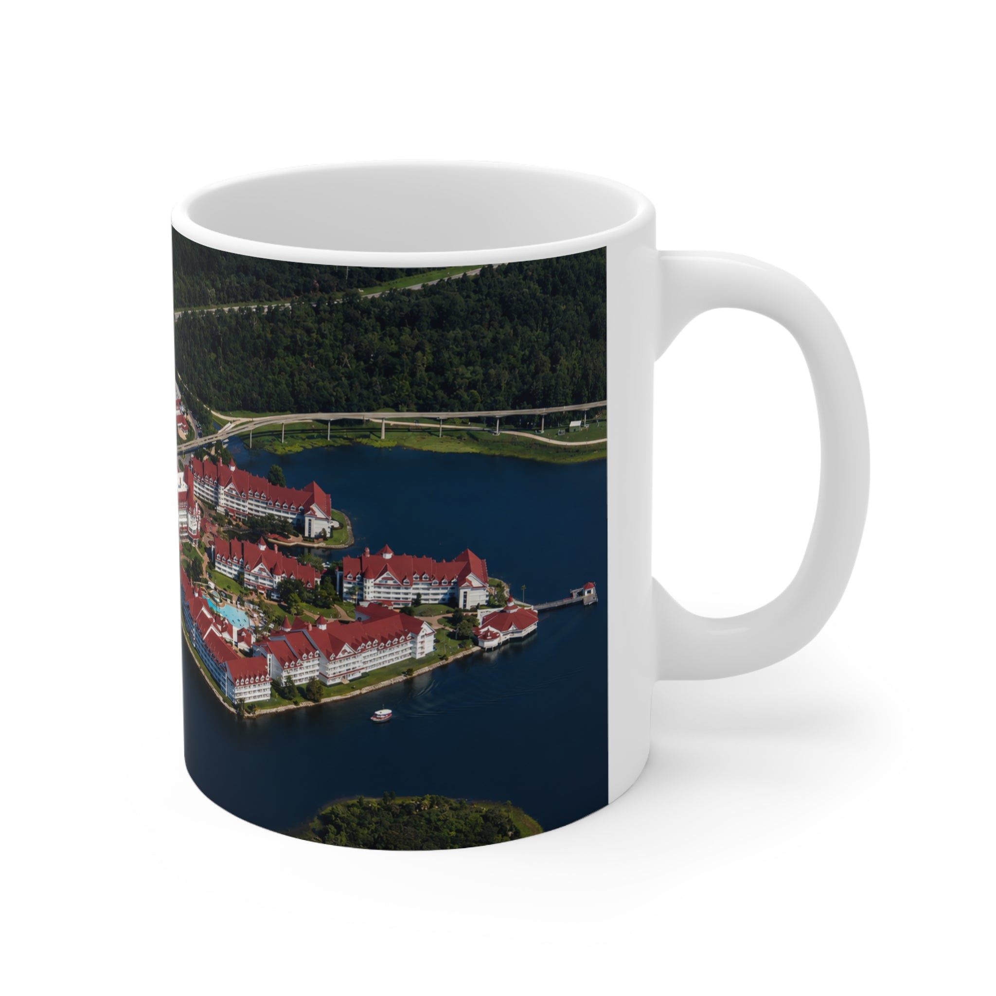 DIsney World Grand Floridian Resort Aerial Photo Coffee Mug — Scenic 11oz & 15oz Ceramic Cup