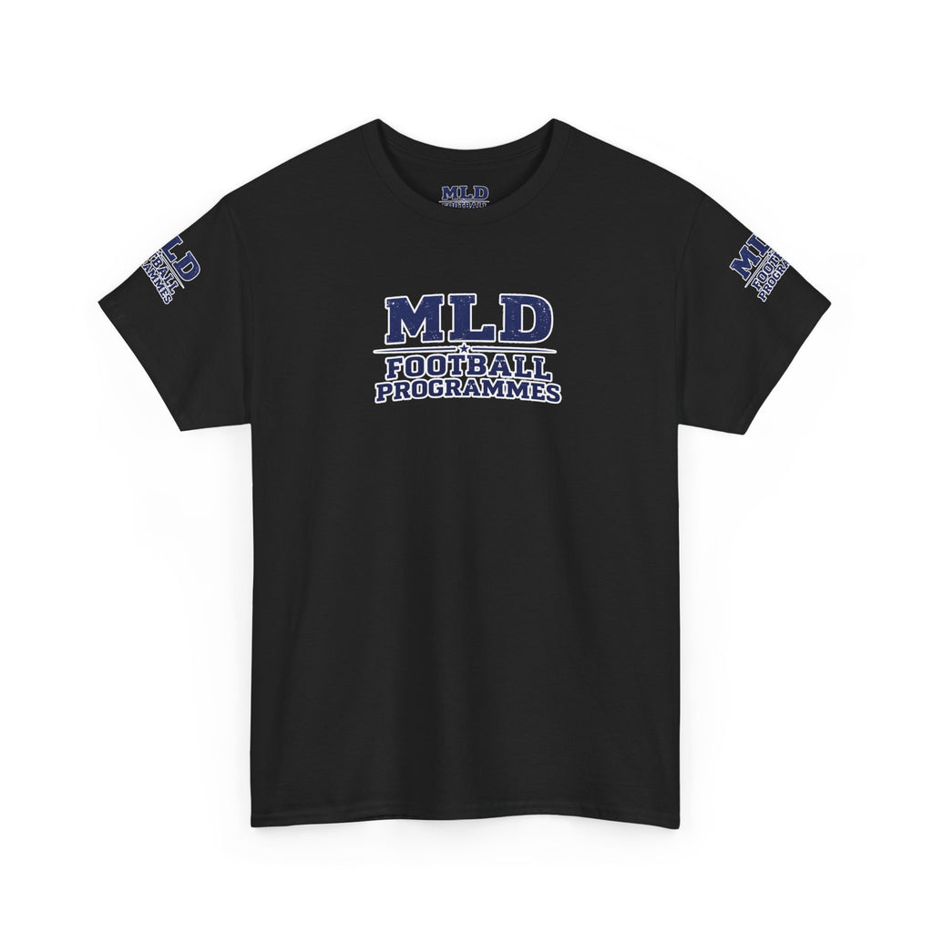 MLD Football Programmes Tee — Vintage Sports Logo Cotton T‑Shirt