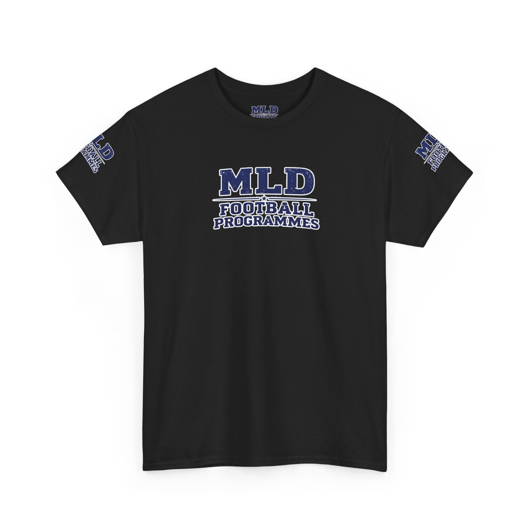 MLD Football Programmes Tee — Vintage Sports Logo Cotton T‑Shirt