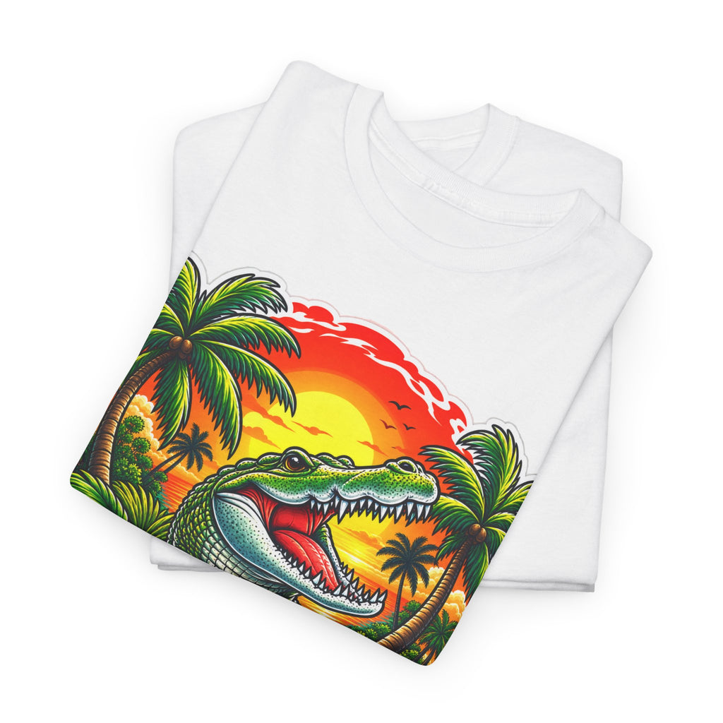 Florida Gator Sunset T-Shirt — Tropical Palm Beach Vacation Tee