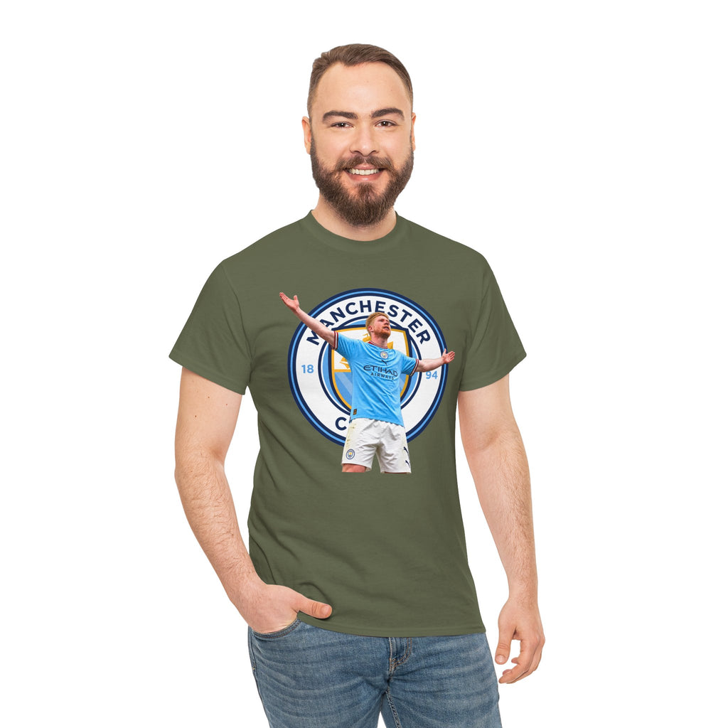Kevin De Bruyne Manchester Football Club Legend Cotton T-Shirt — Player Celebration Graphic T-Shirt