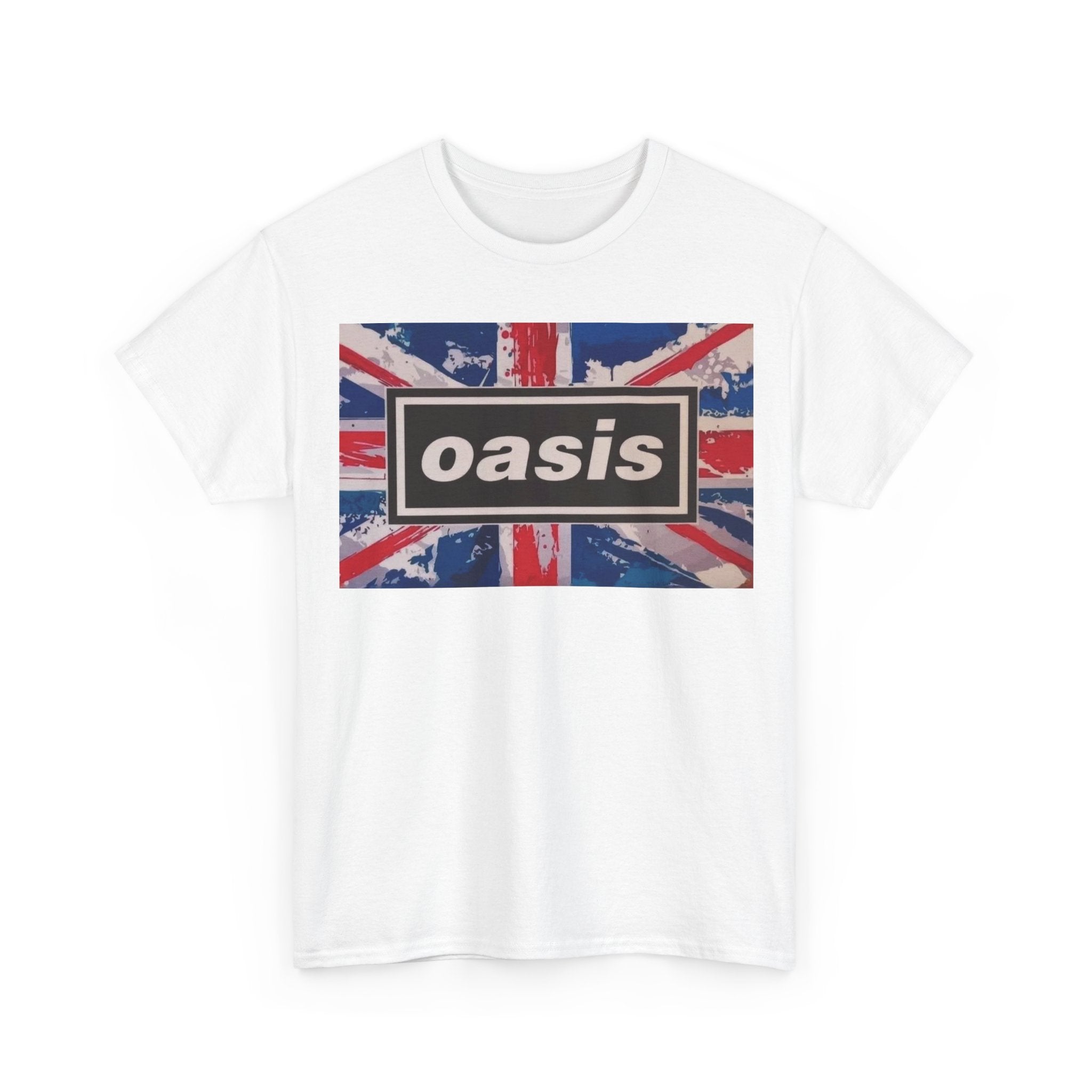 Oasis Union Jack Tee – Vintage British Band Logo T-Shirt