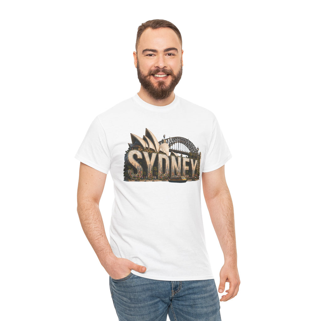 Sydney Landmark T‑Shirt — Vintage Sydney Opera House & Harbour Bridge Tee
