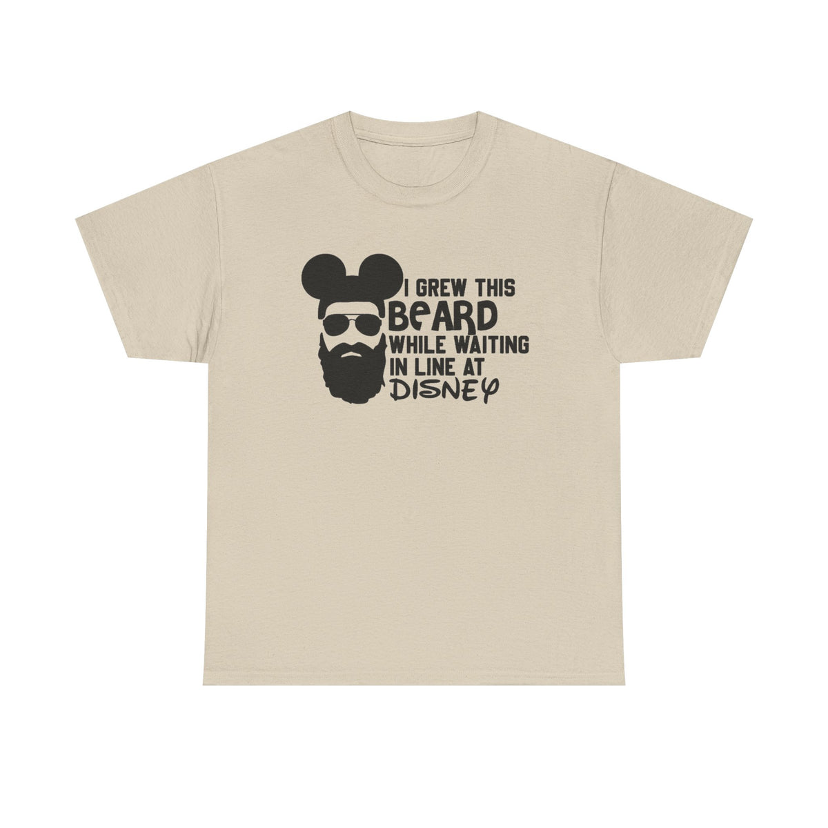 Beard While Waiting Tee – "I Grew This Beard While Waiting In Line At Disney" Funny Disney Dad T-Shirt