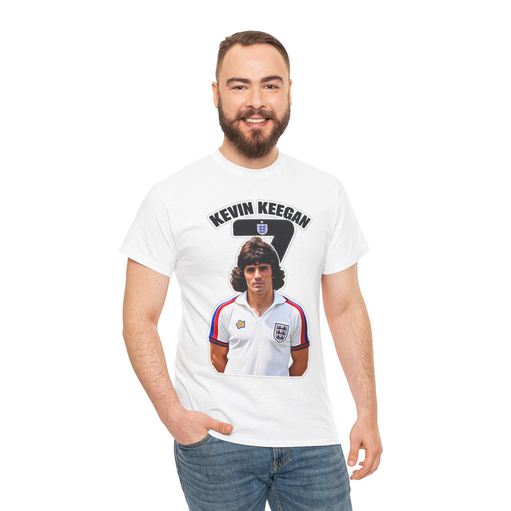Kevin Keegan England Retro Soccer Cotton T -Shirt / Tee