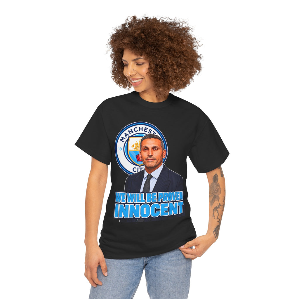 Manchester City “We Will Be Proven Innocent” Fan Cotton T-Shirt