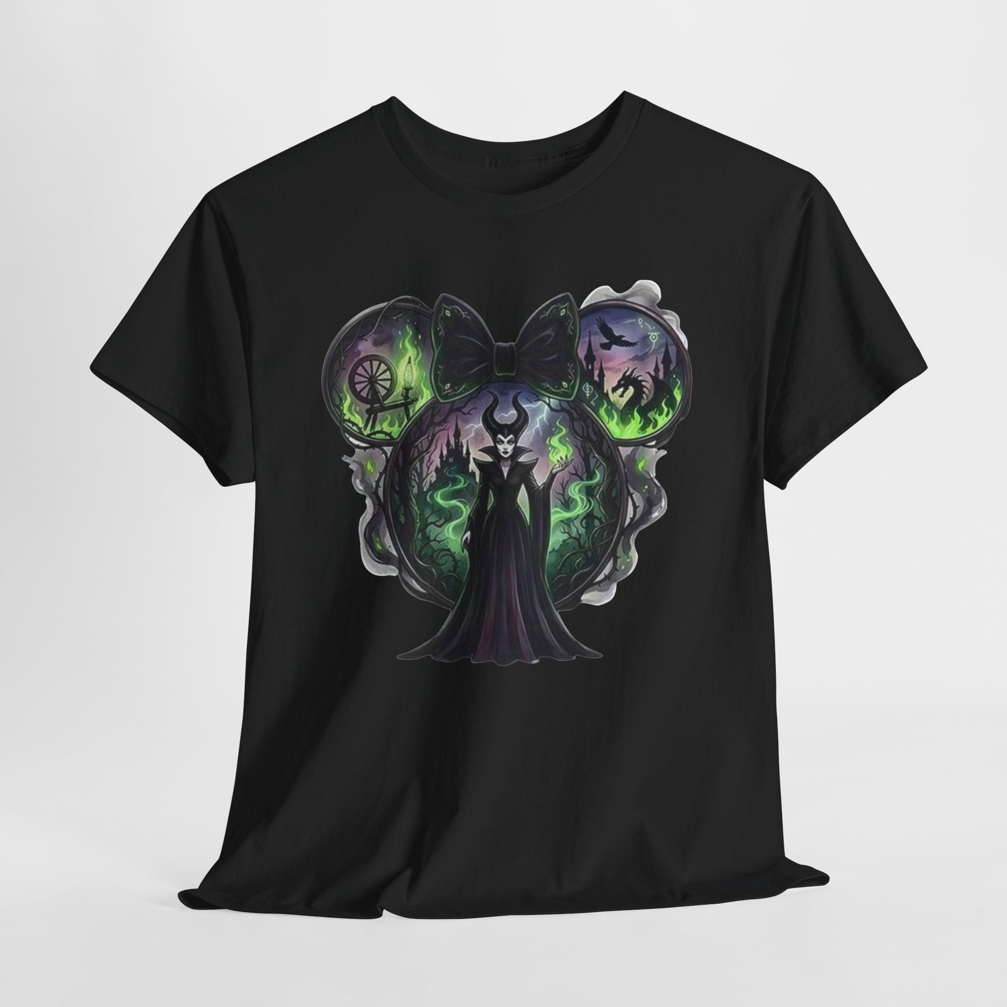Maleficent Haunted Mouse Skull T-Shirt — Dark Fairytale Villain Tee