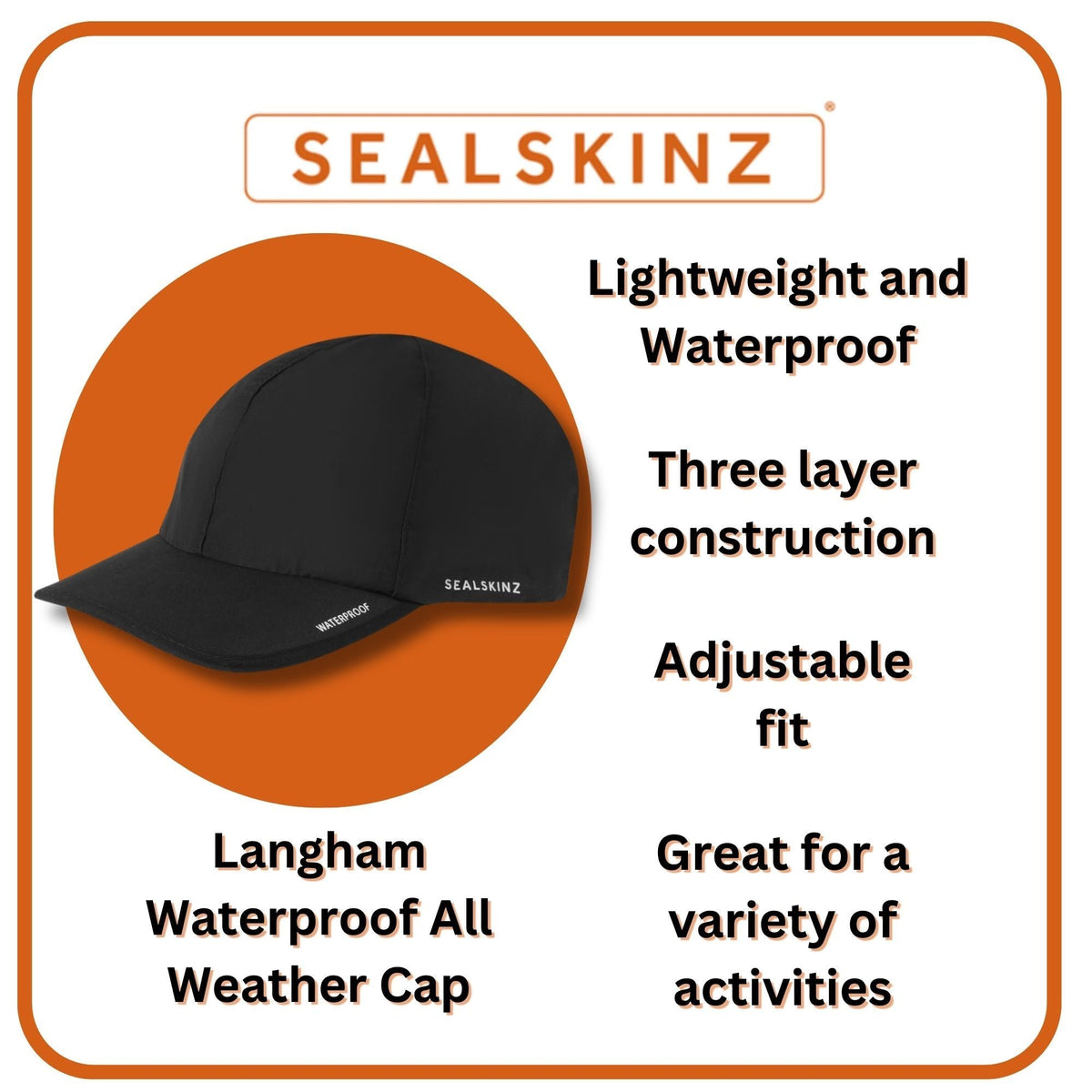 Mens & Ladies Waterproof All Weather Outdoor Cap