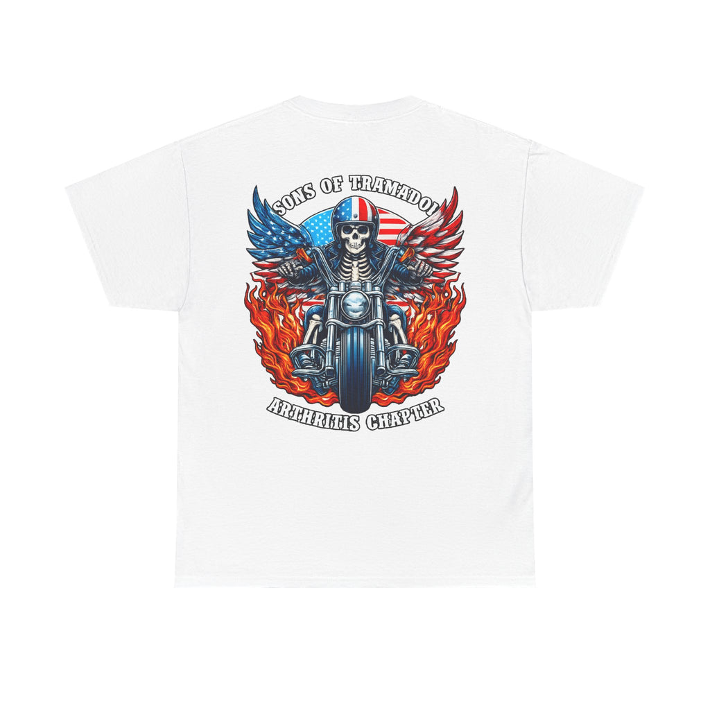 Biker Skull Motorcycle Tee — Sons of Tradition Archangels Chapter Graphic Shirt
