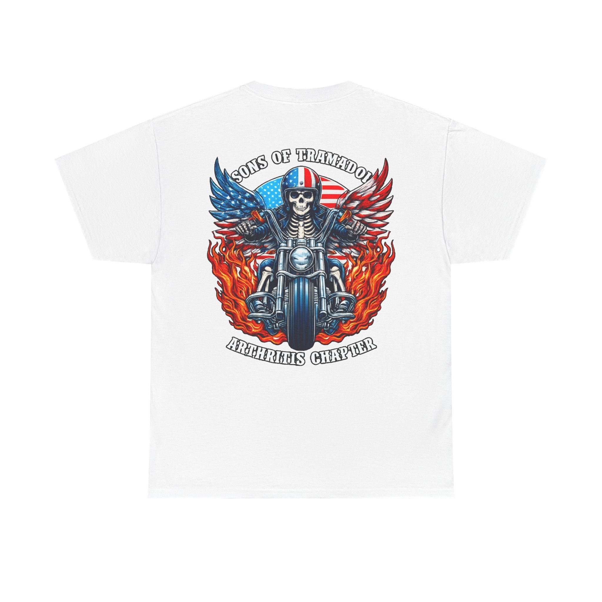 Biker Skull Motorcycle Tee — Sons of Tradition Archangels Chapter Graphic Shirt