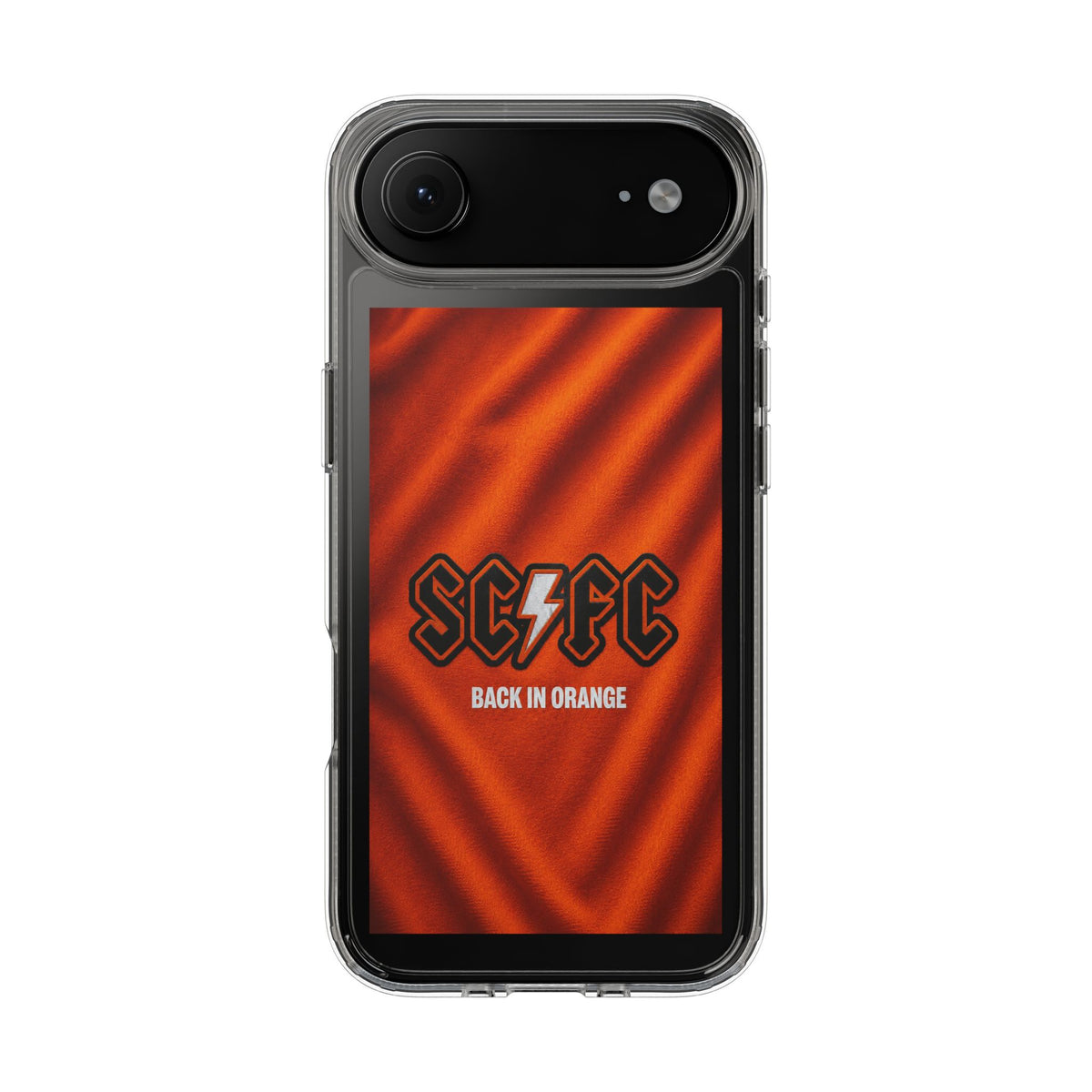 Salford CIty Inspired Phone Case — 'SCFC Back in Orange' Clear Protective Cover