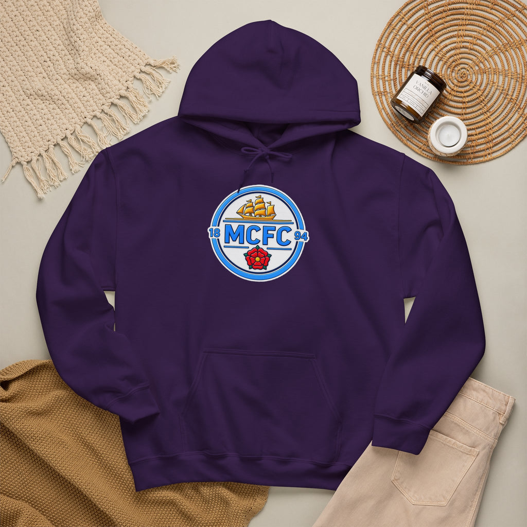 MCFC Logo Hoodie – Vintage Football Club Crest Pullover
