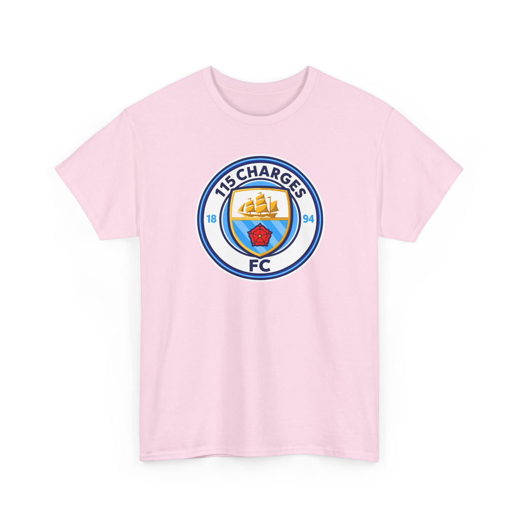 115 Charges FC Crest Cotton Tee — Vintage Blue Club Logo T-Shirt