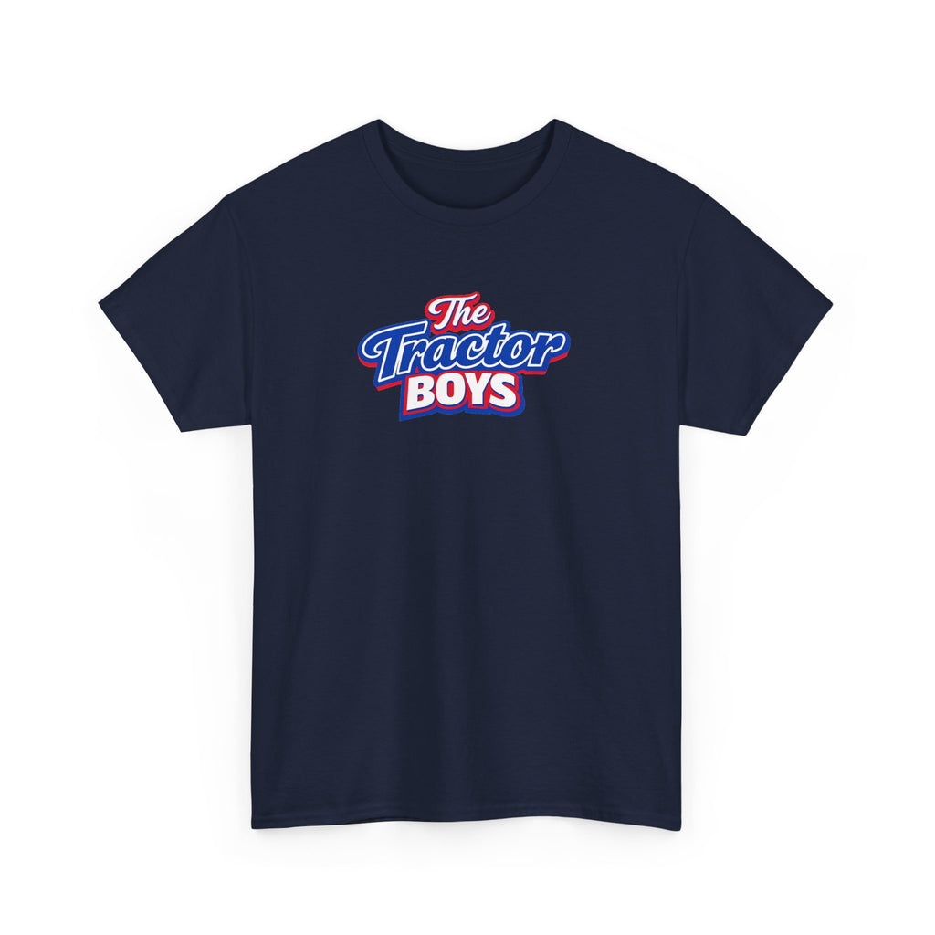 The Tractor Boys T-Shirt — Retro Blue & Red Logo Tee