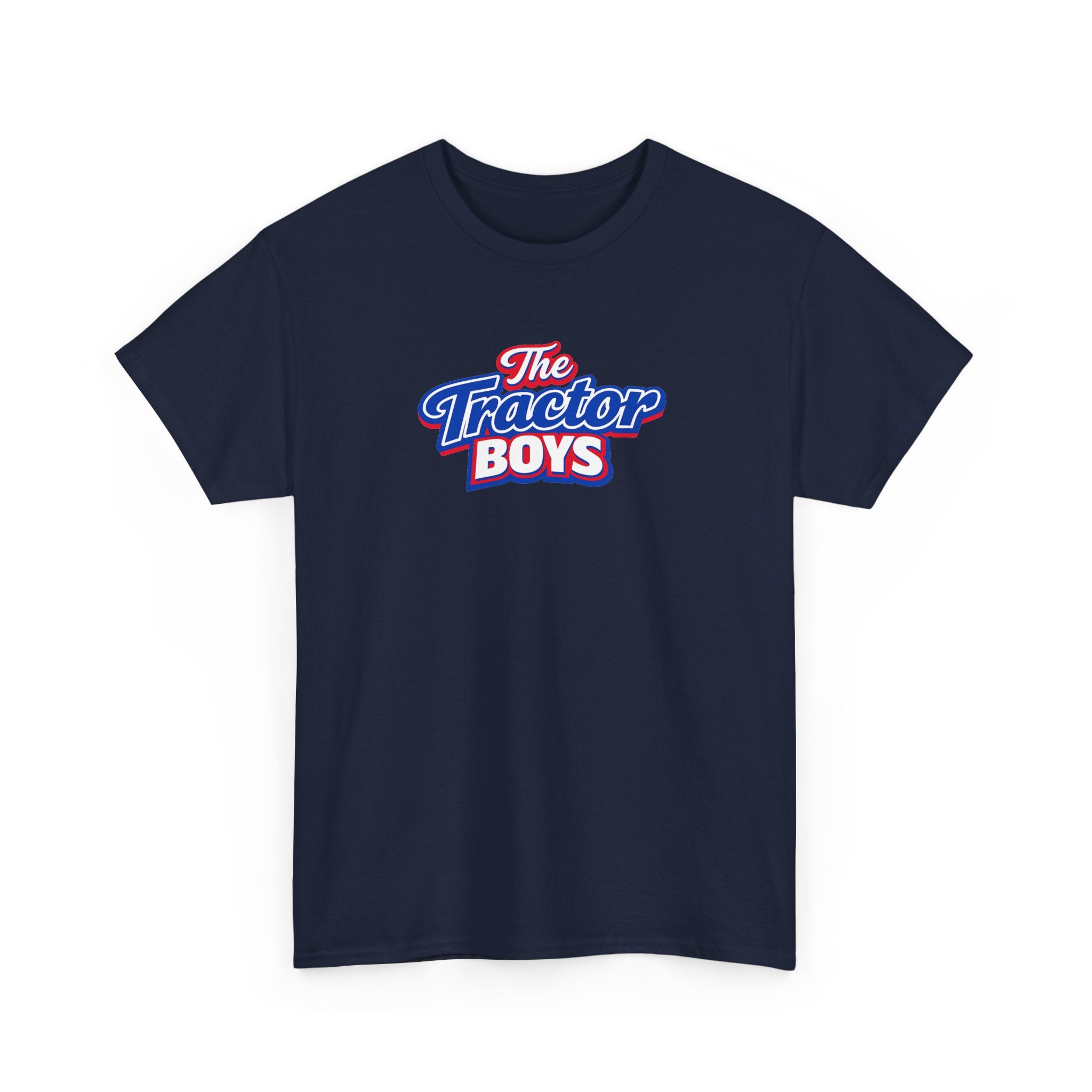 The Tractor Boys T-Shirt — Retro Blue & Red Logo Tee