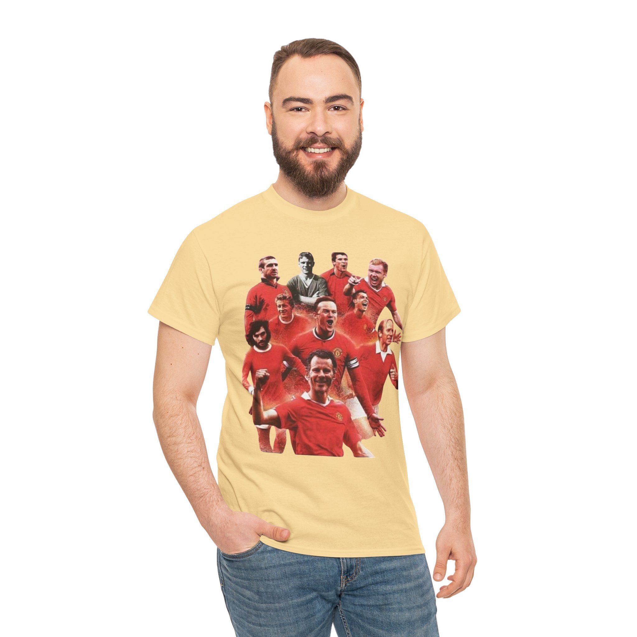 Manchester United Legends T‑Shirt — Retro Team Collage Football Tee