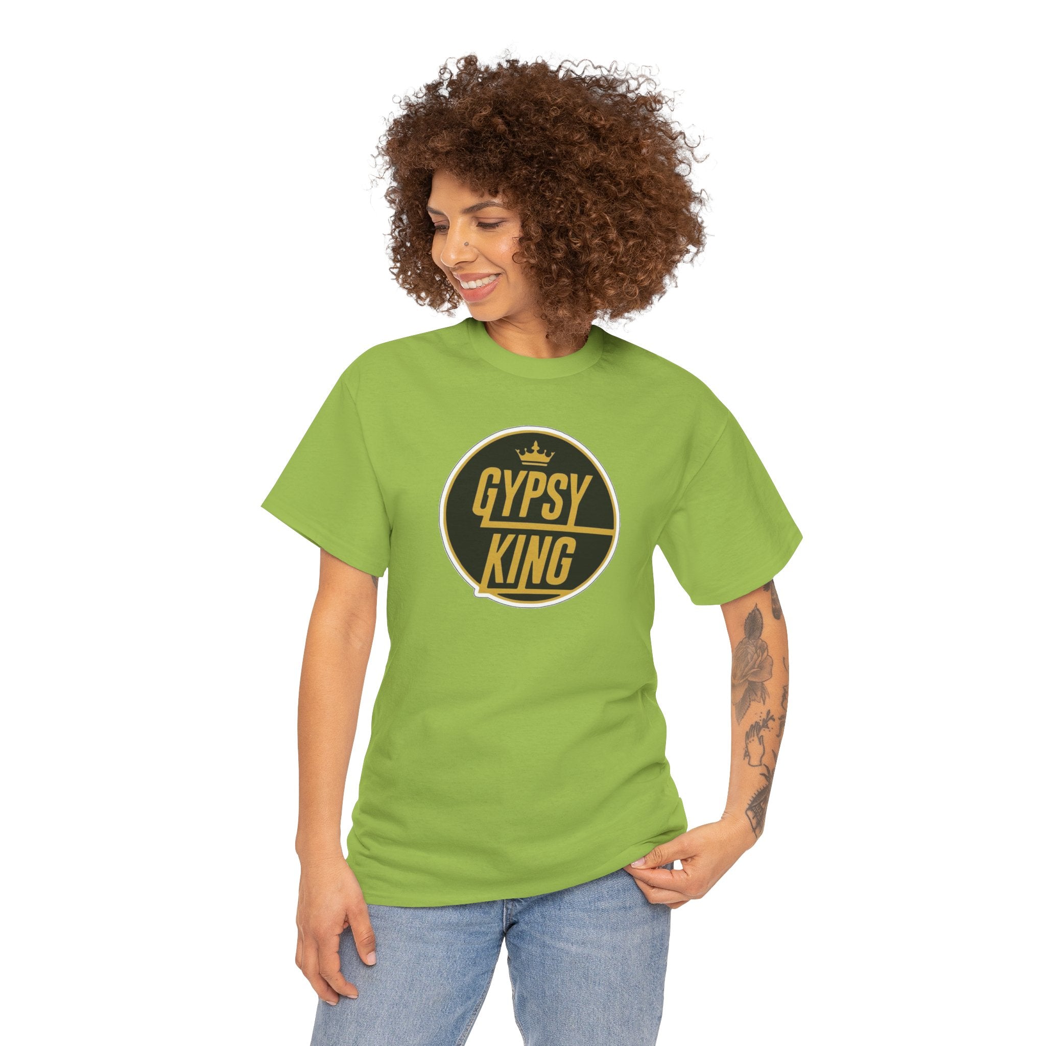 Gypsy King Graphic Tee — Retro Black & Gold Crown Logo T‑Shirt
