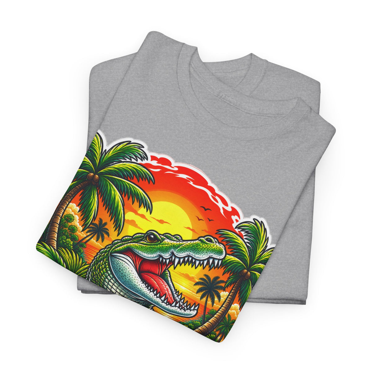 Florida Gator Sunset T-Shirt — Tropical Palm Beach Vacation Tee