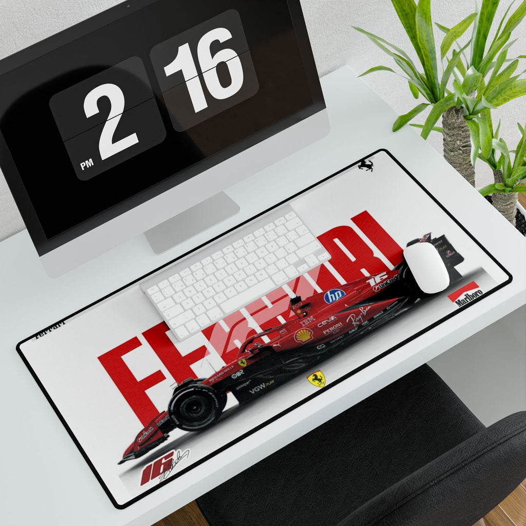 Ferrari Racing Desk Mat — Red Formula Race Car Mouse Pad