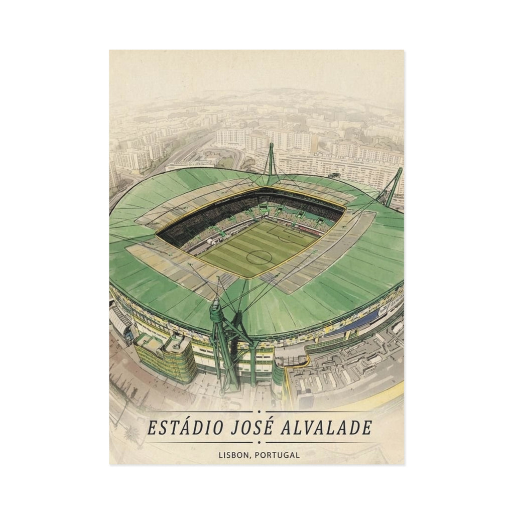 Estádio José Alvalade Vintage Stadium Art Postcard Card