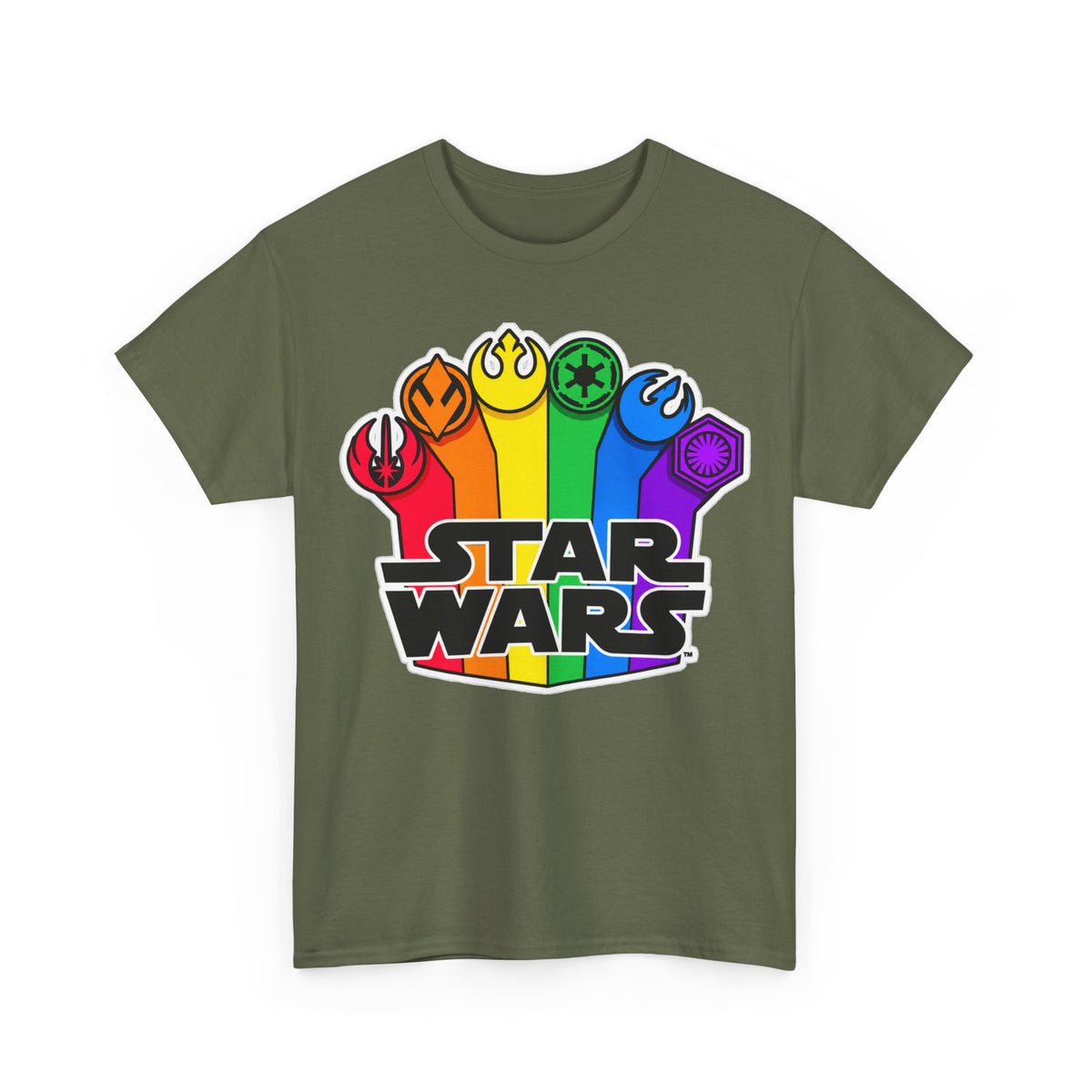 Star Wars Rainbow Emblem Tee — LGBTQ+ Pride Fan Cotton Shirt