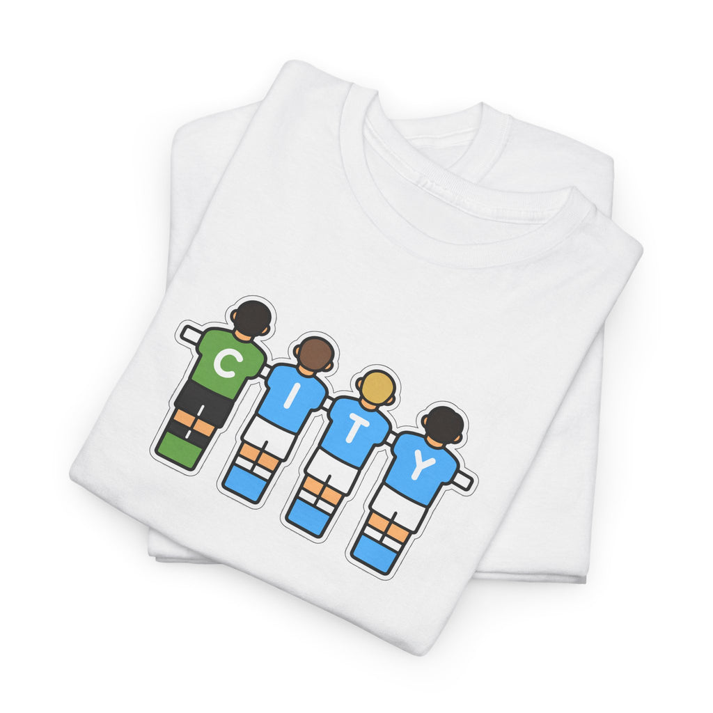 City Soccer Team Tee — Retro Foosball Players Graphic T-Shirt
