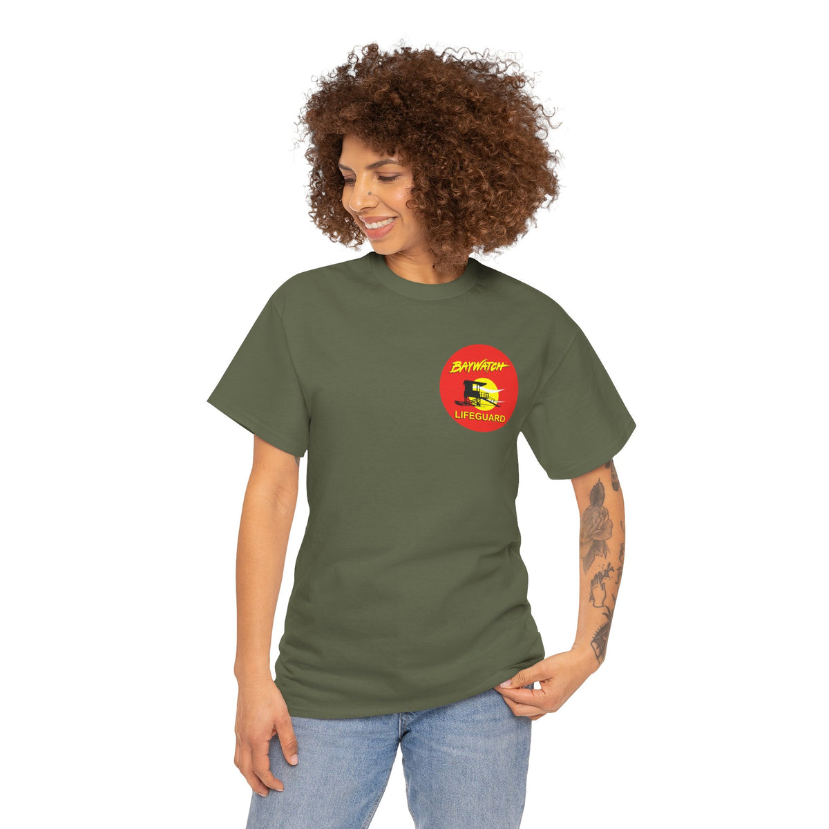 Baywatch Lifeguard Graphic Cotton T-Shirt