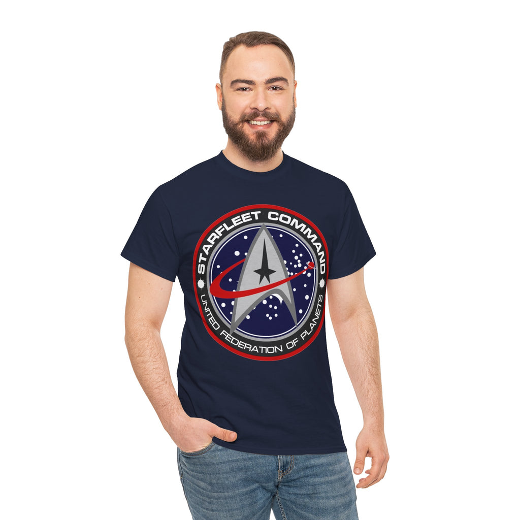 Starfleet Command Logo Inspired Cotton T-Shirt — United Federation of Planets Graphic T‑Shirt