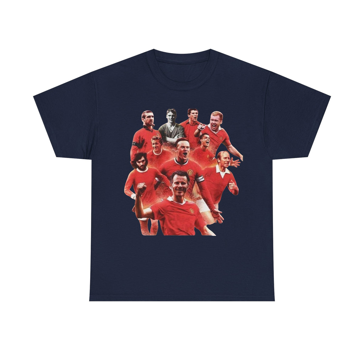 Manchester United Legends T‑Shirt — Retro Team Collage Football Tee