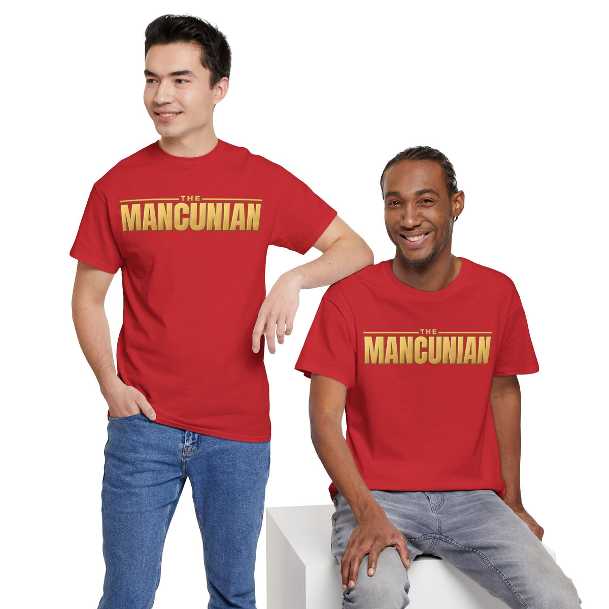 Mancunian Gold Logo Cotton T‑Shirt