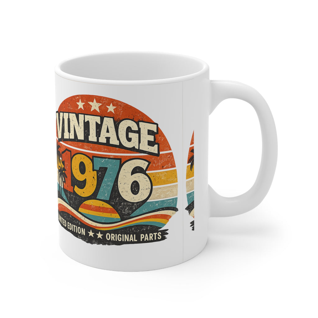 Vintage 1976 Coffee Mug — Retro Sunset Palm 11oz/15oz